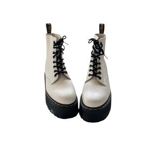 Dr. Martens 1460 Pascal Max Platform Chunky white Laced Up  boot size 8